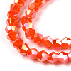 Opaque Solid Color Electroplate Glass Beads Strands EGLA-A039-P2mm-B03-2