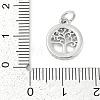 Brass Micro Pave Clear Cubic Zirconia Charms KK-G522-46P-2