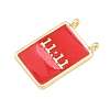 Brass Enamel Pendants KK-L251-01G-C-3