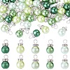 70Pcs 5 Colors Glass Pearl Pendants PALLOY-TAC0320-1