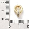 Brass Micro Pave Clear Cubic Zirconia Pendants ZIRC-L104-008G-3