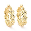 Clear Cubic Zirconia Flower Wrap Hoop Earrings KK-E033-04G-1