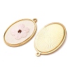 304 Stainless Steel & Cloth Embroidered Pendants FB-CBAFBAF-06G-2