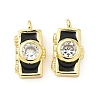 Brass Pave Cubic Zirconia Pendants KK-S338-12G-C-1