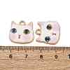 Alloy Enamel Pendants ENAM-V002-04G-06-3
