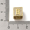 Brass Cubic Zirconia Beads KK-Q818-01B-G-3
