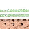 AB Color Plated Transparent Glass Beads Strands GLAA-G127-01-01L-2