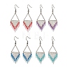 Glass Dangle Earrings EJEW-MZ00813-2