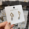 Alloy Rhinestone Stud Earrings FS-WGE0AD6-25-1