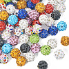  100Pcs 10 Colors Rhinestone Pave Disco Ball Beads RB-TA0001-11A-3