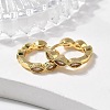 Brass Micro Pave Cubic Zirconia Huggie Hoop Earrings EJEW-K083-34G-B-2
