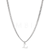 1Pc 304 Stainless Steel Letter Pendant Necklaces NJEW-LP0001-33L-P-1