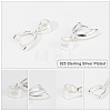 4Pcs Sterling Silver Ice Pick Pinch Bails for Pendant Making STER-PH0001-04-7