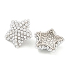 Rack Plating Brass & ABS Plastic Imitation Pearl Stud Earrings EJEW-N055-03C-P-RS-2