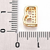 Brass Micro Pave Cubic Zirconia Charms KK-N254-217G-B-3