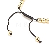 4Pcs 4 Color Cubic Zirconia Round & Crown Braided Bead Bracelet with Synthetic Hematite BJEW-JB08049-6