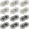  20 Sets 2 Colors Hollow Alloy Snap Buttons BUTT-NB0001-38-1