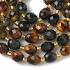 3-Color Natural Tiger Eye Beads Strands G-F809-A25-01-4