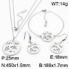 Mother's Day 304 Stainless Steel Jewelry Sets WGD8F21-02-1