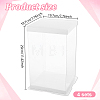 4 Sets Clear Plastic Packing Boxes with Paper Top and Bottom CON-GO0001-28A-2