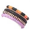 5Pcs Halloween Handmade Polymer Clay & Acrylic Beaded Stretch Bracelets Kit BJEW-TA00480-3