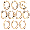 10Pcs Brass Spring Gate Rings KK-ME0004-13G-1