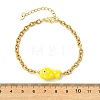 Handmade Porcelain Beads Link Bracelets BJEW-JB13676-5