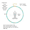 Bohemian 5mm Natural Turquoise Round Beaded Necklaces for Women MF9684-1-3