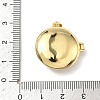 Brass Micro Pave Clear Cubic Zirconia Locket Pendants KK-P350-24G-3
