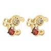 Cherry Brass Micro Pave Cubic Zirconia Cuff Earrings LS-EJEW-C186-13G-4
