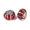 Handmade Lampwork & Brass Core European Beads LAMP-N044-01S-03-3