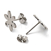 Non-Tarnish 201 Stainless Steel Stud Earrings Finding STAS-B045-11P-2