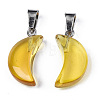 Transparent Spray Painted Glass Pendants GLAA-N035-021-F05-2