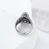 Halloween 304 Stainless Steel Rhinestone Finger Rings GJ8747-3-4