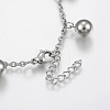 304 Stainless Steel Charm Anklets X-AJEW-G016-01P-3