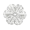 Flower Brass Lapel Pin Brooches for Clothes KK-CBA19A0-02P-1