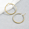 Vintage Stainless Steel Hoop Earrings X-ZA9910-2