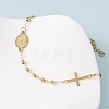 Religion 304 Stainless Steel Link Bracelets BJEW-F524-05B-G-3