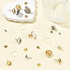DIY 304 Stainless Steel Flat Round Stud Earring Making Kits DIY-FS0010-53-5