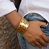 Minimalist Hammered 304 Stainless Steel Cuff Bangles PQ4514-3