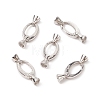 Anti-Tarnish Rhodium Plated 925 Sterling Silver Key Clasps STER-F037-140P-1