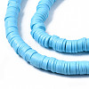 Flat Round Eco-Friendly Handmade Polymer Clay Beads CLAY-TD001-36-3