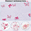 Butterfly Pattern Polyester with PET Embroidery Lace Fabric DIY-WH0419-45-4
