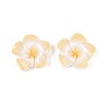 Plumeria Flower Opaque Resin Cabochons CRES-T025-30B-02-1