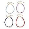 Natural Mixed Gemstone & Cultured Freshwater Pearl Beaded Bracelets for Women BJEW-JB13201-2