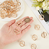 40Pcs 1-Hole Alloy Shank Buttons BUTT-MA0001-18KCG-3