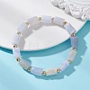 Natural Blue Lace Agate Beaded Stretch Bracelets for Women BJEW-JB13686-1