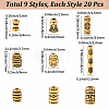 180Pcs 9 Styles Tibetan Style Alloy Beads FIND-PA0001-85-2
