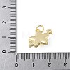 Brass Micro Pave Cubic Zirconia and Glass Pendants KK-F892-47G-4