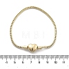 Brass Snake Chains Link Bracelets for Women BJEW-G736-02G-4